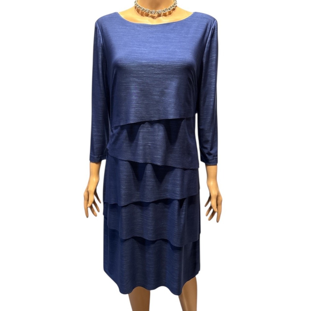 Tahari ASL CharlieLee  Dress Size 14, Boat‎ Neck, 3/4 Sleeve